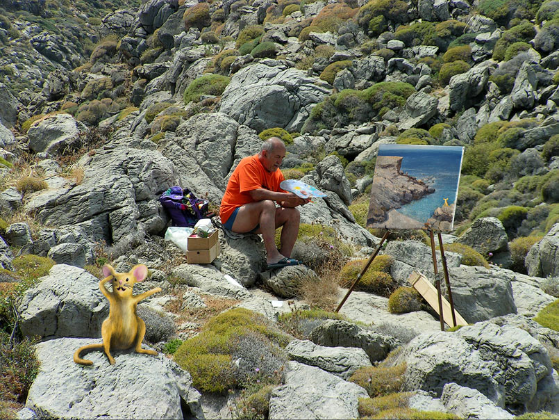 Tommy´s portrait on the rugged coast of Crete